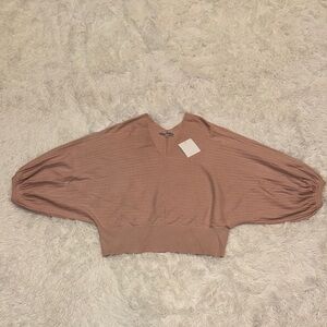 Liquid Women's Batwing Sleeve Sweater - Mauve/Pink Size L